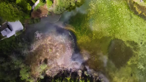 Beautiful view on an Lake in the Mountains Drone Video alt