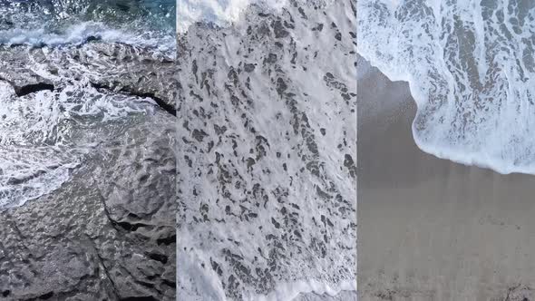Three in One Vertical Video of the Sea Near the Shore alt
