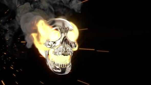 Skull On Fire Alpha Transition