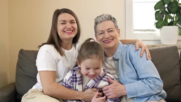 Portrait of Grandmother Mother and Daughter alt
