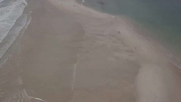 Fingal Spit, Fingal Bay, New South Wales, Australia Aerial 4K Drone