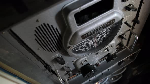 Antique Radio ReceiverTransmitter From Wartime Submarine Analog Control Panel alt