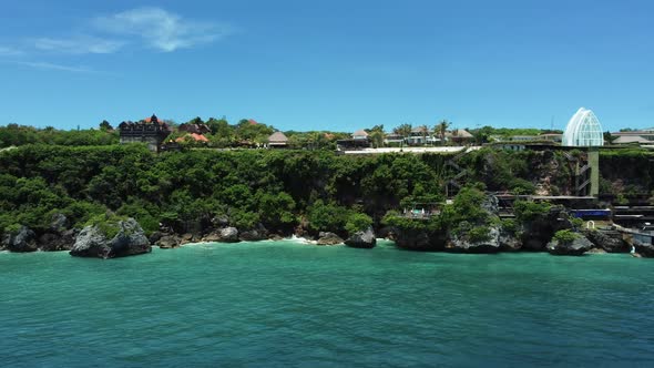 Along Uluwatu cliff with ocean and sky on Bali alt