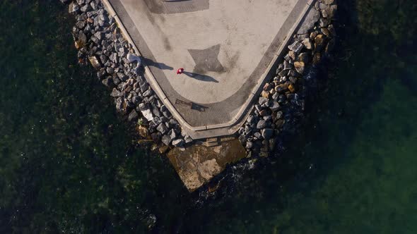 Istanbul Prince Islands Aerial View Coast Sitting Man alt