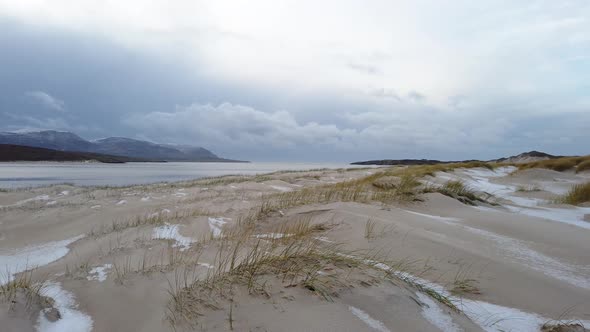 The Beautiful Dunes at Sheskinmore Between Ardara and Portnoo During the Winter in Donegal  Ireland alt