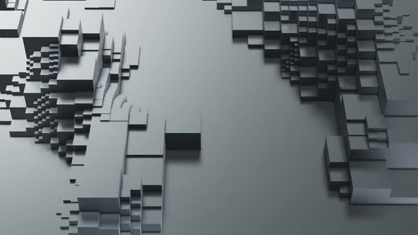 Wave cube loop animation. Background abstract box displacement.