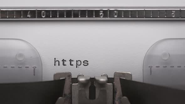 Typing Text on Typewriter