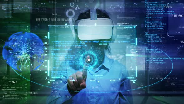 Vr Intelligent Wearable Virtual Reality Science Fiction Screen Demonstration alt