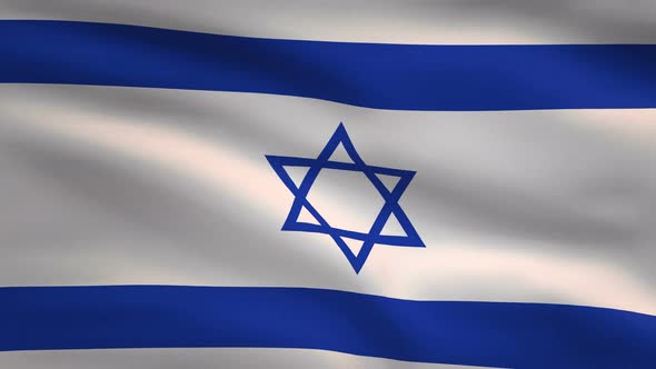 Israel Windy Flag Background 4K alt