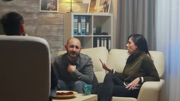 Young Couple with a Bad Relationship Trying To Solve Their Conflicts alt