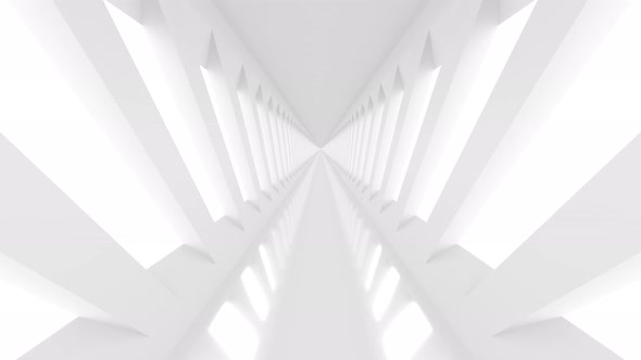 Empty White Corridor