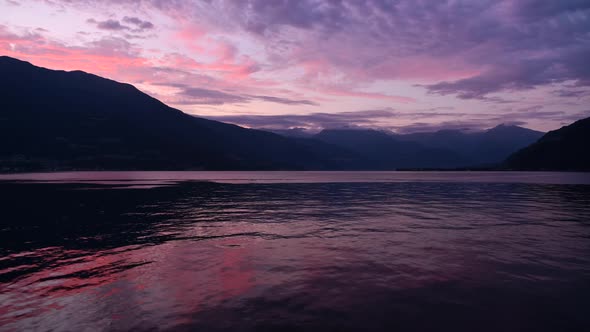 Scenic Summer Sunset at the Lake Como alt