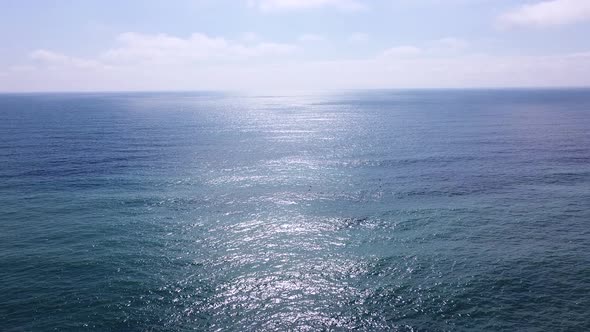 Beautiful blue sea. Sea expanse landscape