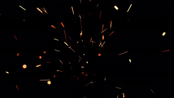 fire sparks dust particles overlay background