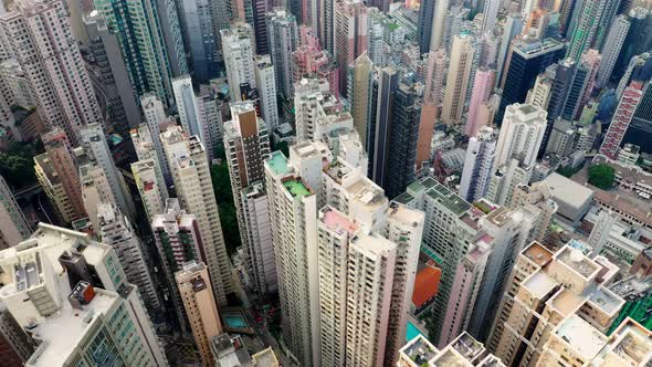 Top view of Hong Kong city alt
