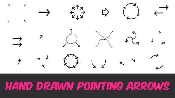 Hand Drawn Pointing Arrows