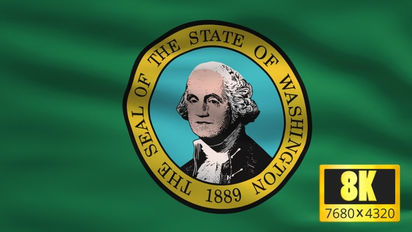 8K Washington State Flag Background alt