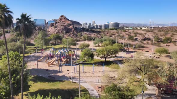 Aerial Of Park In Tempe Arizona