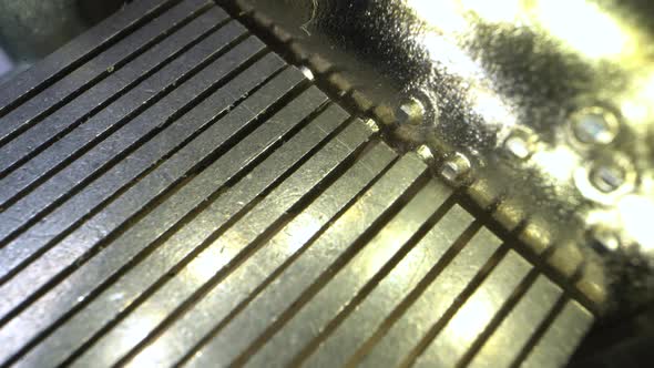 Vintage Music Box Mechanism, Metal Prongs and Cylinders alt