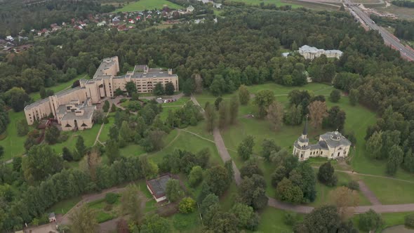 Brick Modern Hospitalsanatorium with a Very Beautiful Design in a Picturesque Location