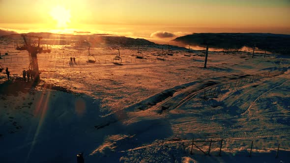 Sunset in the Winter Landscape alt