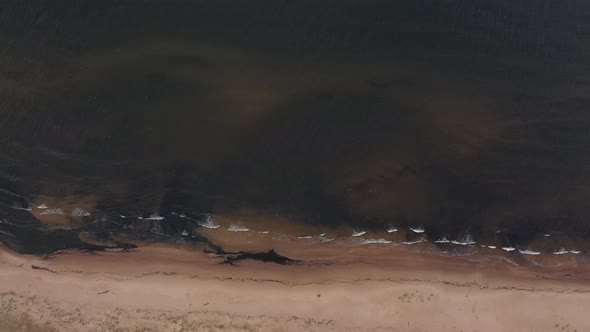 Drone footage of Baltic sea shoreline