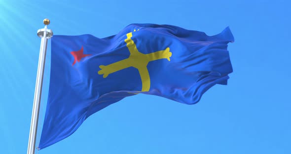 Nationalist Flag of Asturias, Spain alt