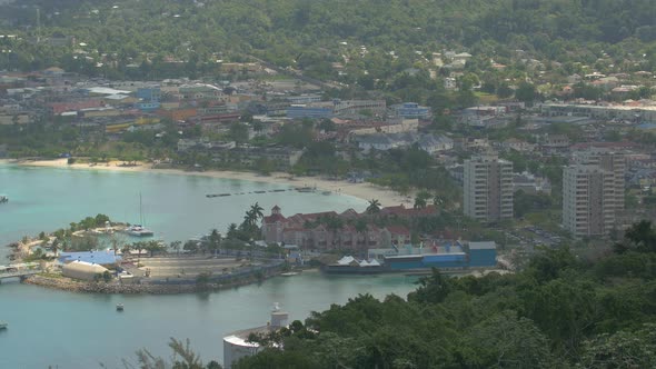 The Ocho Rios hotels and Cruise terminal in Jamaica