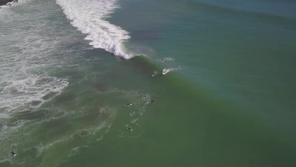 Surfing in New Zealand aerial view