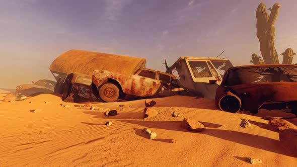 Car Dump In The Desert, Motion Graphics | VideoHive