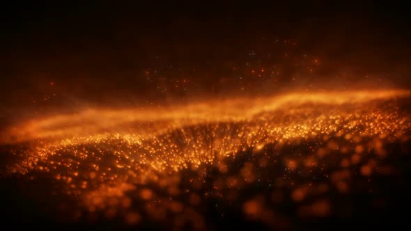 Orange Particle Wave, Motion Graphics | VideoHive