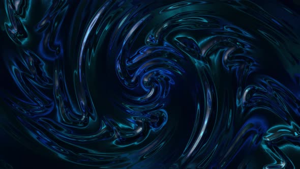 Abstract Blue Twisted Liquid Animation Looped Background