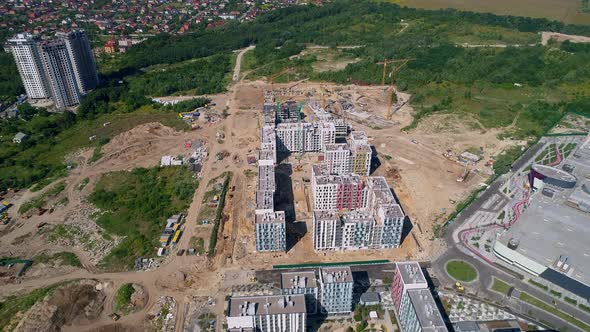 Aerial View Construction of Residential Premises alt