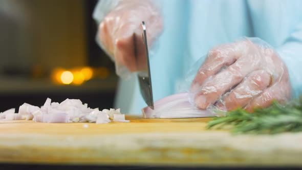 The Chef Slices the Red Onion alt