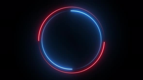 Animated Colorful Circular Energy on a Black Background
