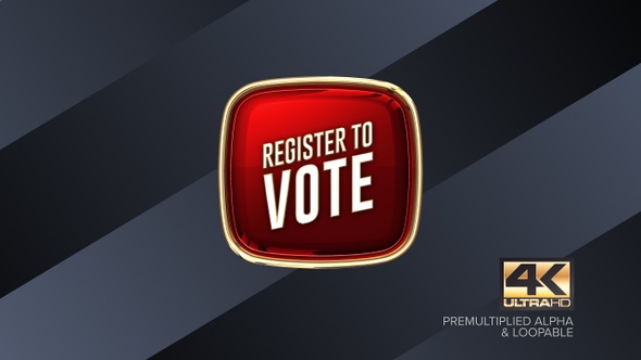 Register To Vote Rotating Sign 4K