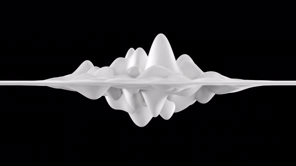 Abstract Pulsating White Wobbling Ferromagnetic Fluid alt