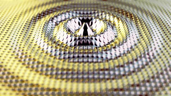 Abstract metallic ripples - HD animation loopable background surface texture. HD alt