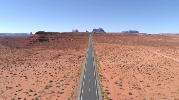 Aerial  Footage of Desert Environment and Scenic Drive alt