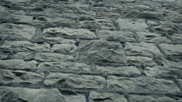 Stone Wall Low Angle Moving Shot alt