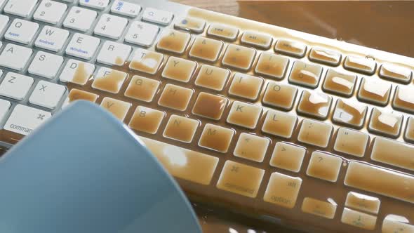 Hot Drink Spilled On Keyboard alt