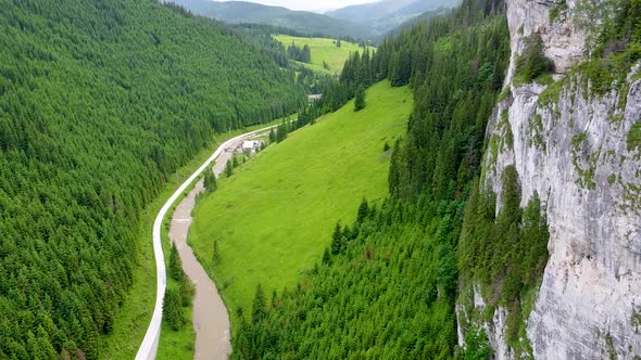 Beautiful Landscape Mountain Rock With A Road