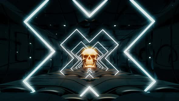 Skull Tunnel Background