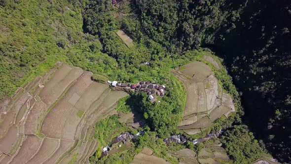 Birds Eye View Of Rice Terraces Of Banaue In NorthLuzon Philippines  Aerial Drone Shot alt