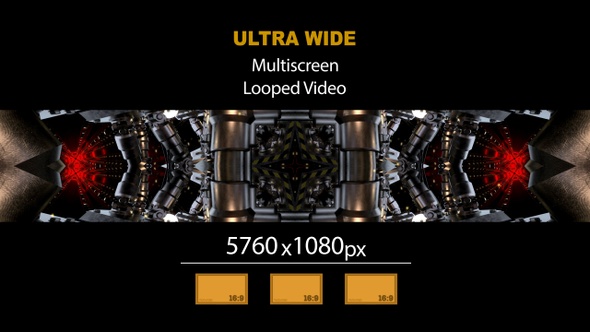 Ultra Wide HD Sci Fi Machine Kaleidoscope 02