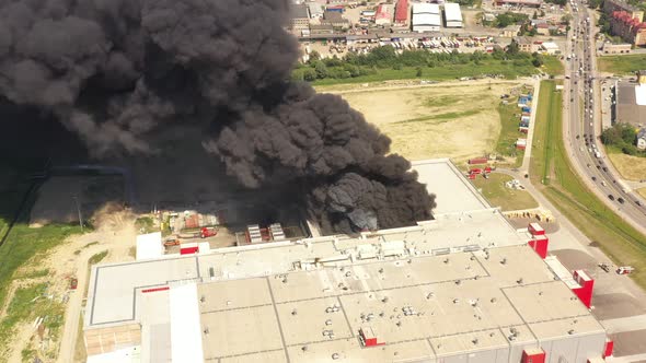 Burning meat processing plant alt