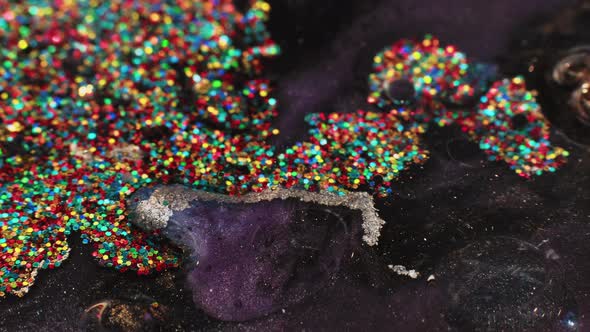 Oil Ink Bubbles Blur Circles Flow Colorful Black alt