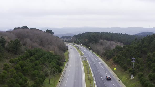 Trees And Highway Aerial View 2