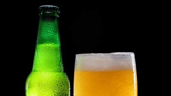 Pour Lager and Light Beer Into a Beer Glass