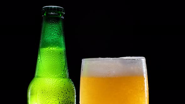 Pour Lager and Light Beer Into a Beer Glass